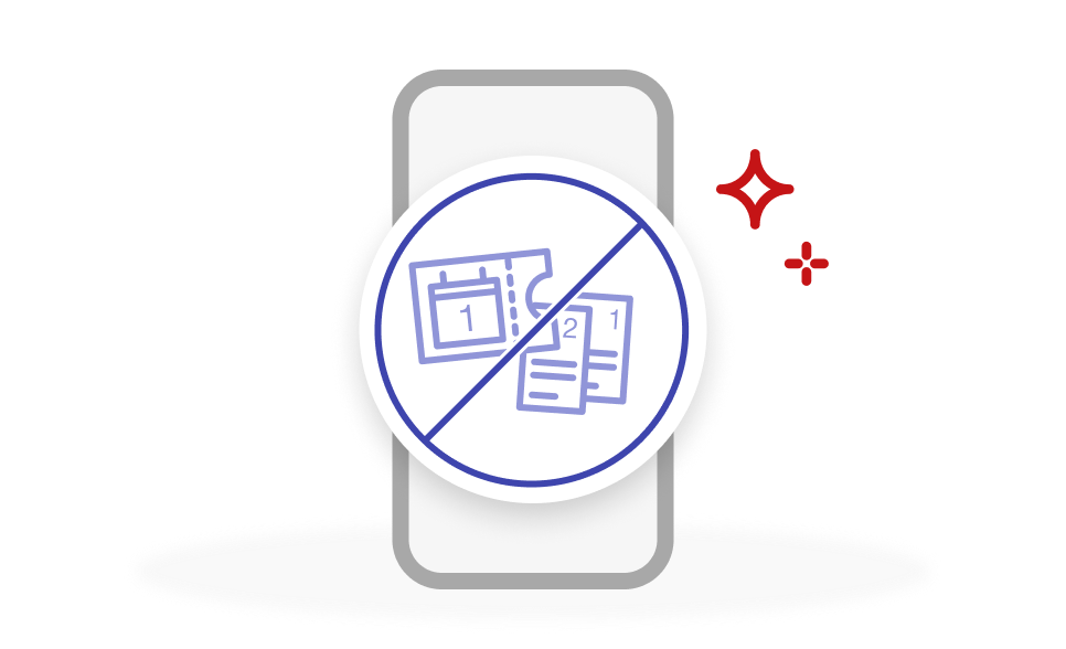 Line drawing: A phone with a crossed out geographical zone